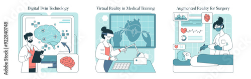Medical Technology. Flat Vector Illustration
