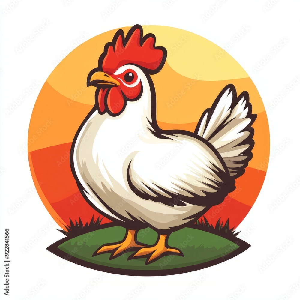 Fototapeta premium vector colorful chicken logo 