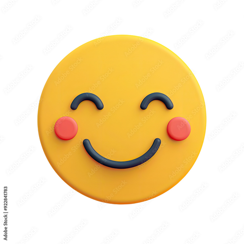 Fototapeta premium Smile Emoji illustration isolated No Background, Generative AI