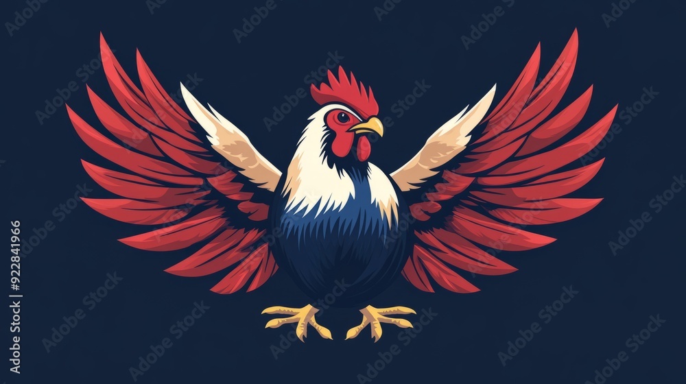 Obraz premium vector colorful chicken logo 