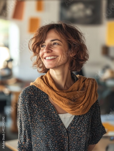 Woman in Scarf, Microstock