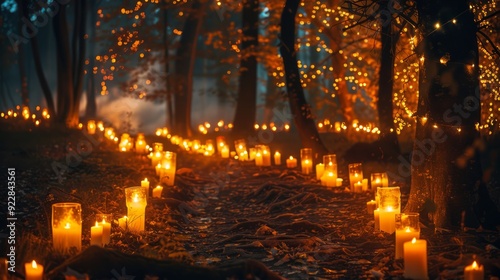 Wallpaper Mural Samhain festival with traditional Celtic rituals, bonfires, and celebrations marking the end of the harvest season and the beginning of winter Torontodigital.ca