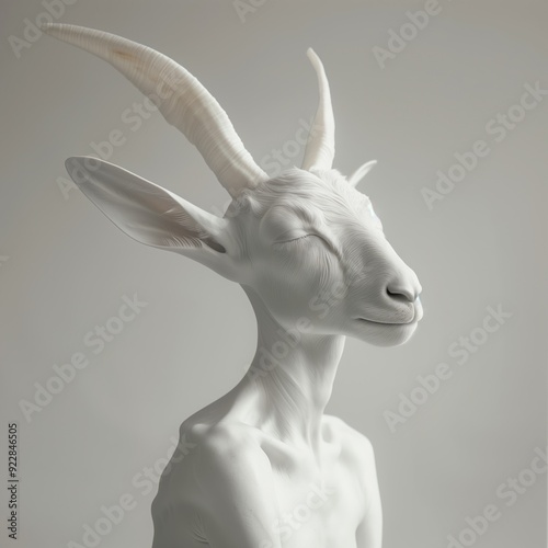 Man with animal goat head