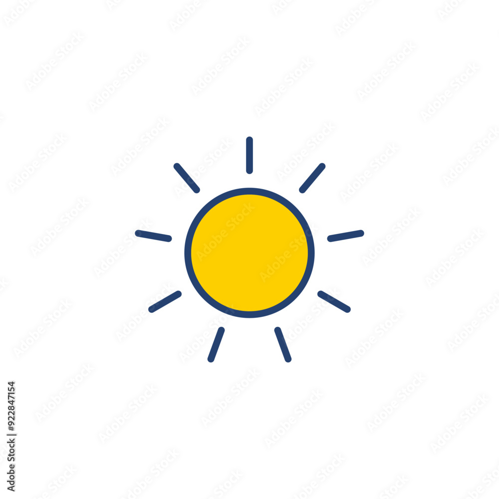 Obraz premium Sun icon vector. Brightness Icon vector
