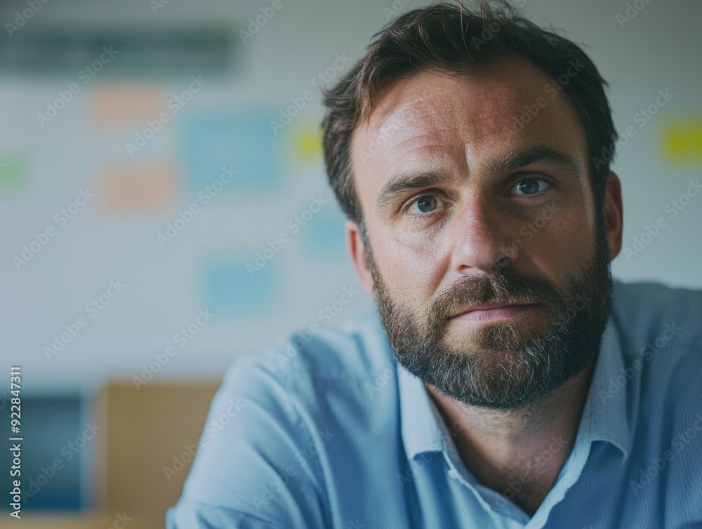 Obraz premium Professional Beard Man in Office