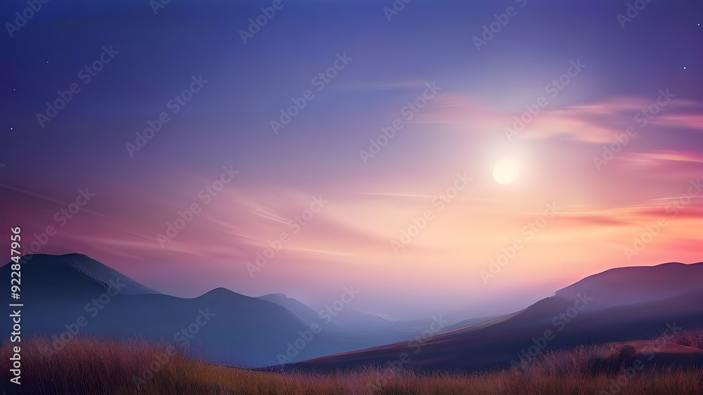 Fototapeta premium sunset in the mountains