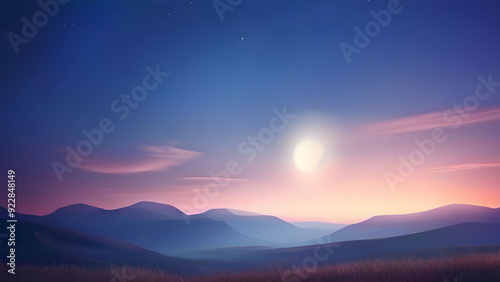 sunset in the mountains