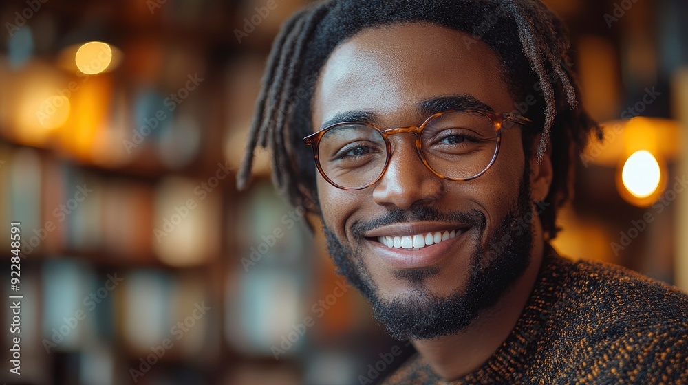 Smiling Young African American Man Using A Laptop For Remote Work In The Comfort Of His Bedroom