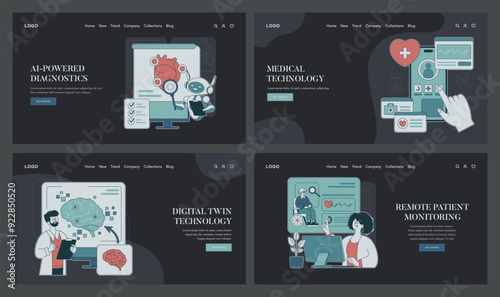 Medical Technology. Flat Vector Illustration