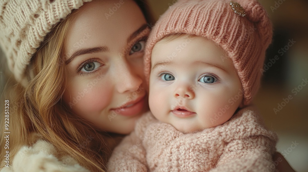 Mother Holding And Kissing Her 4-Month-Old Baby Girl, Sharing A Moment Of Joy And Love Mother Holding And Kissing Her 4-Month-Old Baby Girl, Sharing A Moment Of Joy And Love