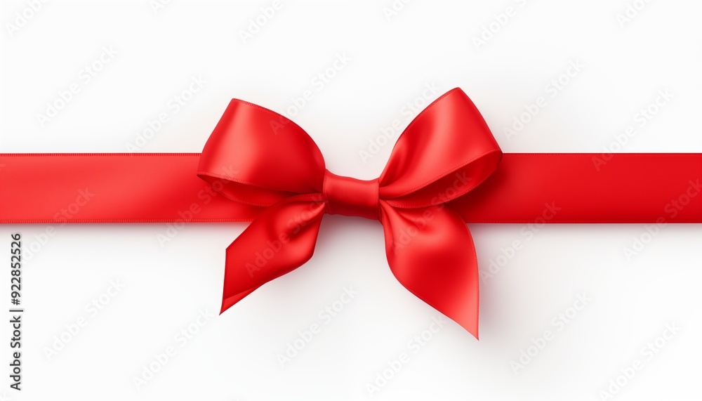 red bow ribbon on white background red bow ribbon on white background