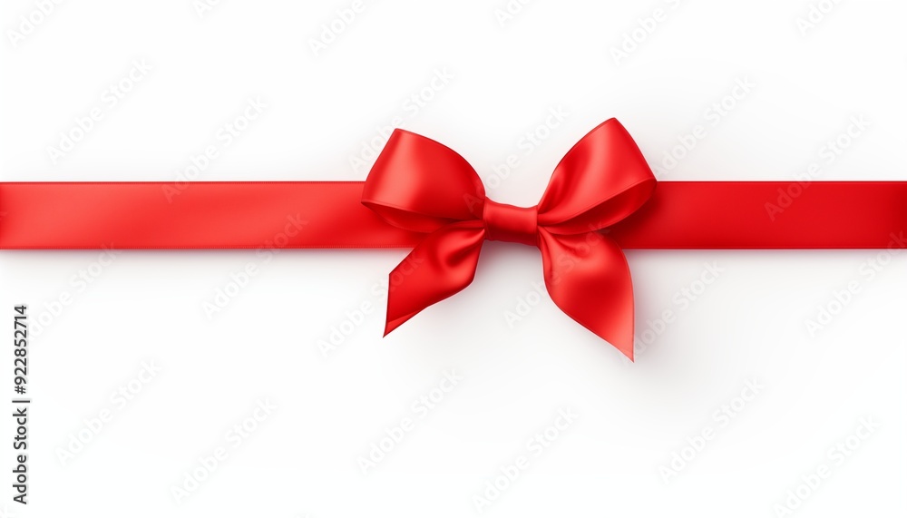 red bow ribbon on white background red bow ribbon on white background