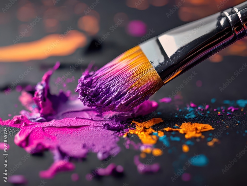 Fototapeta premium Graphic design, vibrant visuals, digital art, creative industry