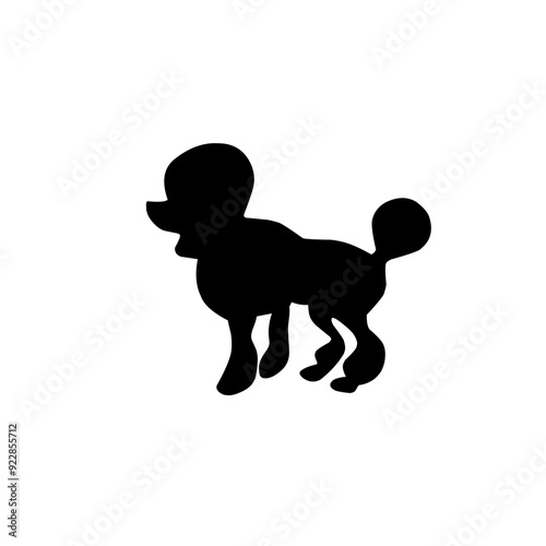 Vector set of different dog breed silhouette isolated on white background. puppy or pet animal clip art.