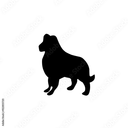 Vector set of different dog breed silhouette isolated on white background. puppy or pet animal clip art.