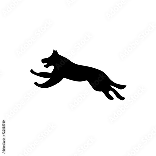 Vector set of different dog breed silhouette isolated on white background. puppy or pet animal clip art.