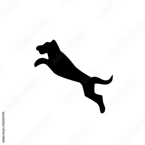 Vector set of different dog breed silhouette isolated on white background. puppy or pet animal clip art.