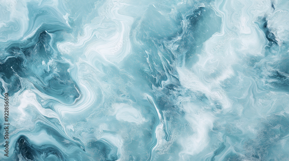 Obraz premium Frozen lake marbled paper background