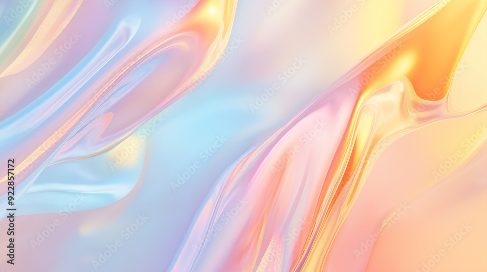 Holographic background with pastel colors, soft lighting and a sense of calmness Holographic background with pastel colors, soft lighting and a sense of calmness