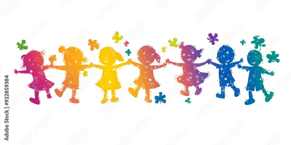 World Autism Awareness Day: Abstract Conceptual Background Celebrating Neurodiversity and the Strengths of Children with Autism. World Autism Awareness Day: Abstract Conceptual Background Celebrating Neurodiversity and the Strengths of Children with Autism.
