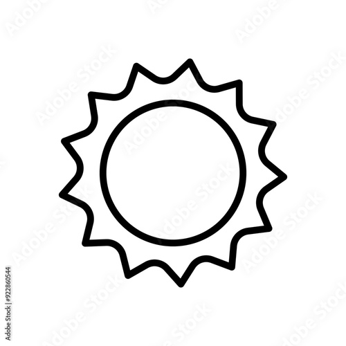sun illustration, icon design with transparent background