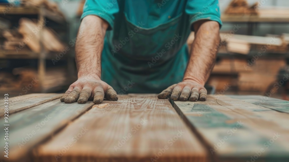 This image showcases a custom carpentry workshop where skilled craftspeople are seen meticulously crafting bespoke furniture pieces This image showcases a custom carpentry workshop where skilled craftspeople are seen meticulously crafting bespoke furniture pieces