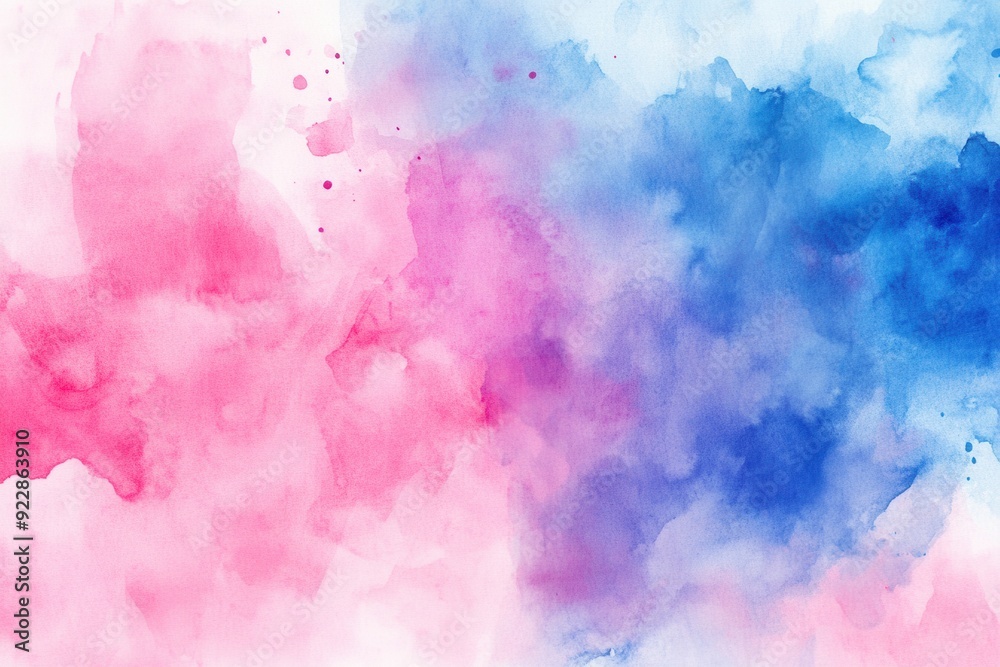 Abstract watercolor art with fluid pink and blue hues blending seamlessly. Abstract watercolor art with fluid pink and blue hues blending seamlessly.