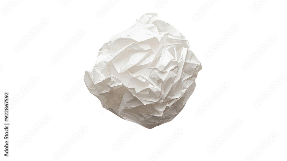 Crumpled paper  transparent background