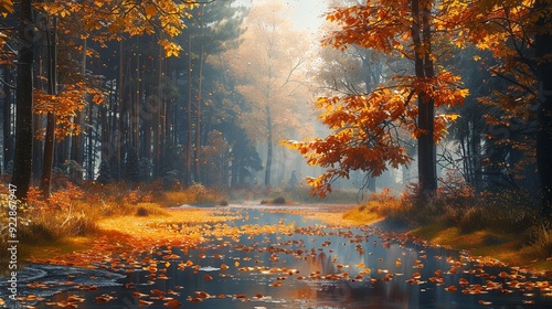 An autumn serene, AI generated