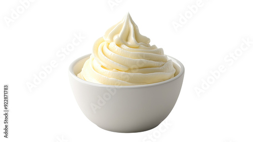 cream in a bowl transparent background