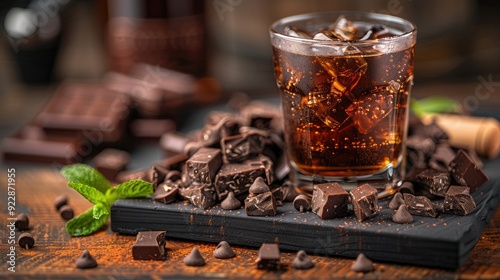 alcohol brandy whiskey drink chocolate illustration beverage bar, party black 