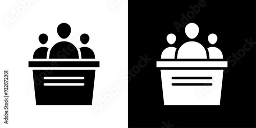 committee board icon Thin line illustration set