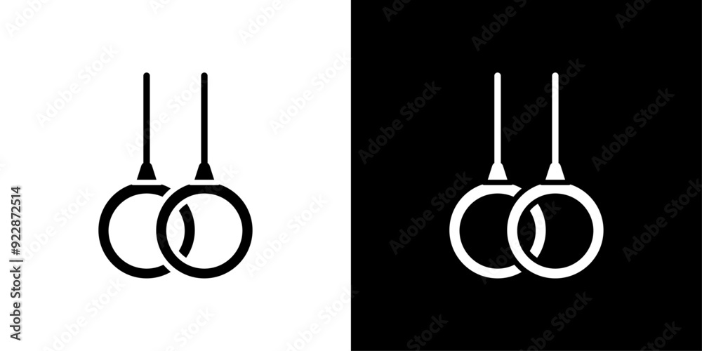 Gymnastic ring icon Thin line illustration set Gymnastic ring icon Thin line illustration set