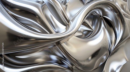 abstract 3d art with silver metal liquid wallpaper background 