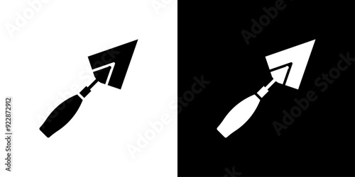 Trowel icon Thin line illustration set