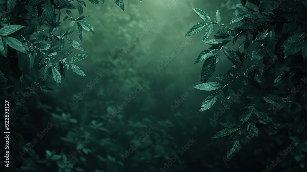 Obraz premium Enchanted Forest: A mystical forest scene with lush greenery and a soft, ethereal glow, perfect for fantasy, nature, and fairytale themes. 