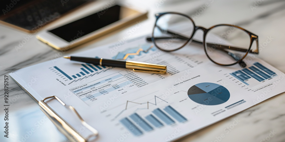 Elegant Business Setup: Data Pen and Glasses on a Desk
Elegant Business Setup: Data Pen and Glasses on a Desk
