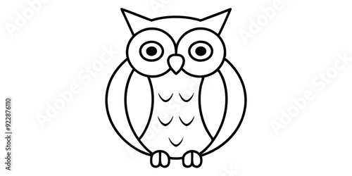 Owl icons set of Owl simple icon vector line art illustration