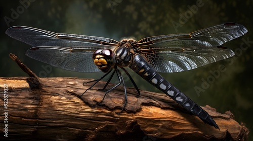 Black saddlebag dragonfly, Tramea lacerata, a migratory species UHD Wallpaper photo