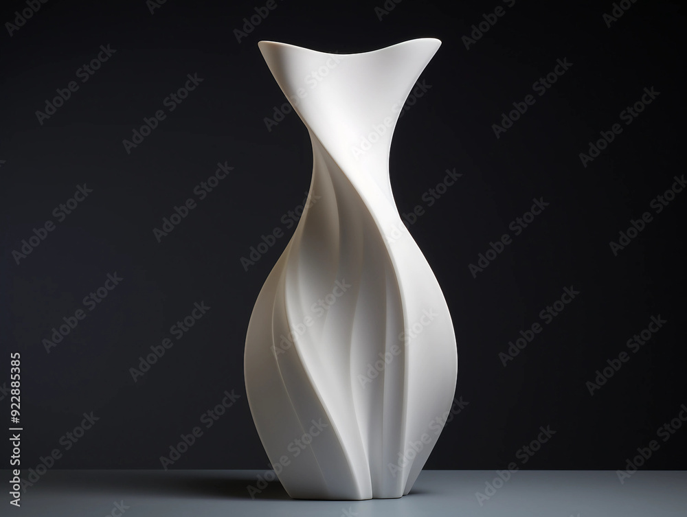 White Curved Vase White Curved Vase
