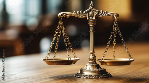scale symbol in court, law and justice concept.