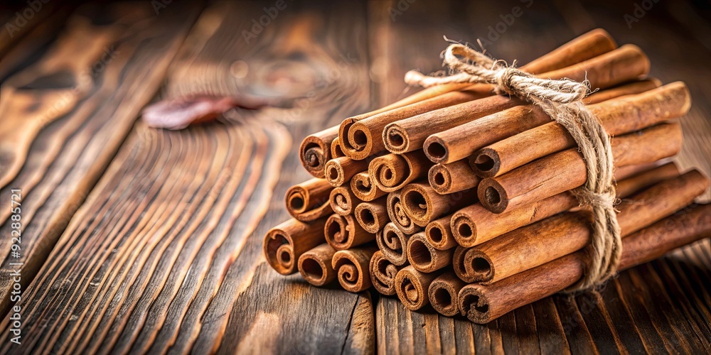 Ceylon cinnamon sticks on wooden background, spice, aromatic, fragrant, cooking, ingredient, flavor, food, cuisine Ceylon cinnamon sticks on wooden background, spice, aromatic, fragrant, cooking, ingredient, flavor, food, cuisine