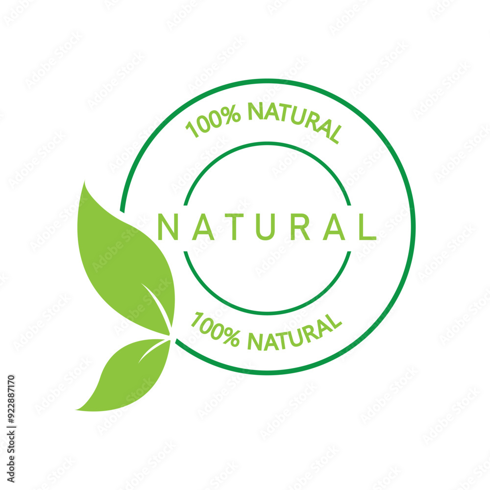 Fototapeta premium Natural product logo and symbol