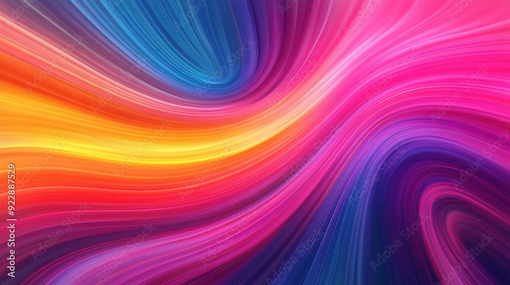 Obraz premium Abstract Swirl of Vibrant Hues: A captivating abstract background, flowing and swirling with a mesmerizing blend of vibrant colors, evoking a sense of energy, movement, and boundless possibilities. 