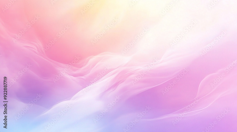 Obraz premium Pastel Dreamscape: A soft, ethereal image of pastel clouds evokes a sense of calm, tranquility, and dreamy wonder. Perfect for designs needing a gentle, calming backdrop.