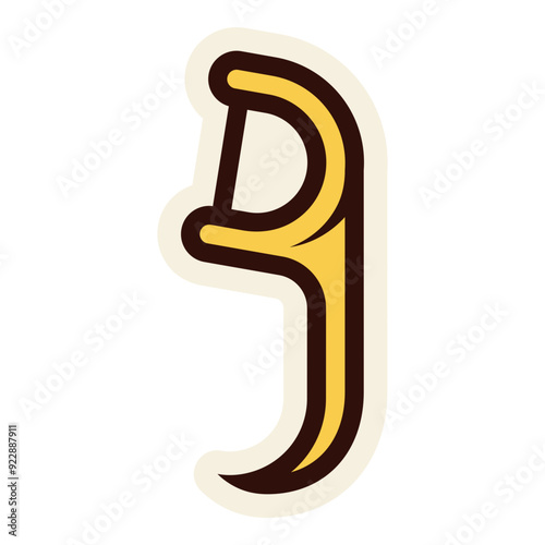 dental floss icon sticker