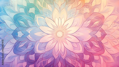 a soft pastel color mandala background UHD Wallpaper
