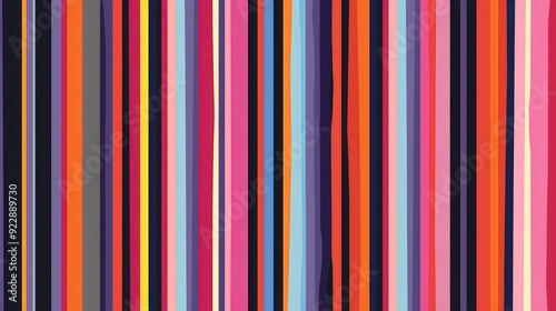 Brightly colored stripes create a lively, inviting pattern with various vivid hues