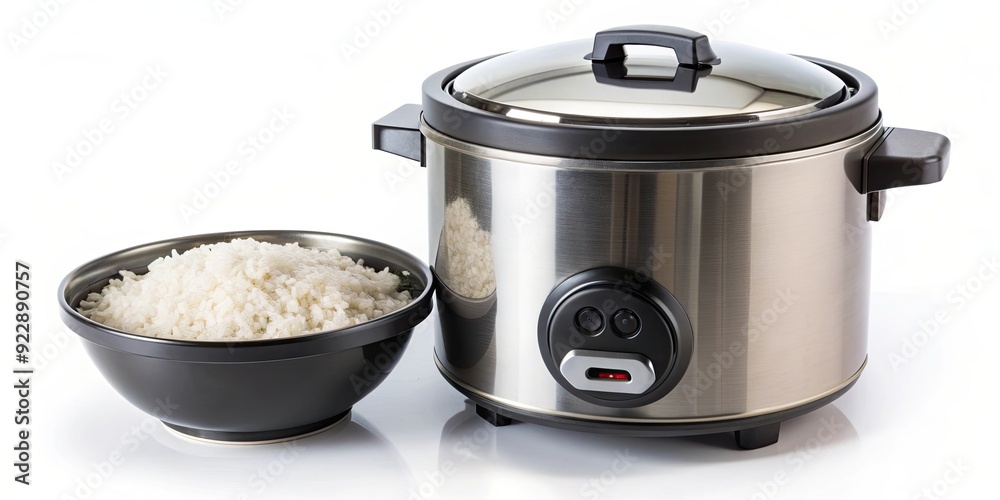 Stainless steel rice cooker with removable inner pot, easy to clean and maintain Stainless steel rice cooker with removable inner pot, easy to clean and maintain