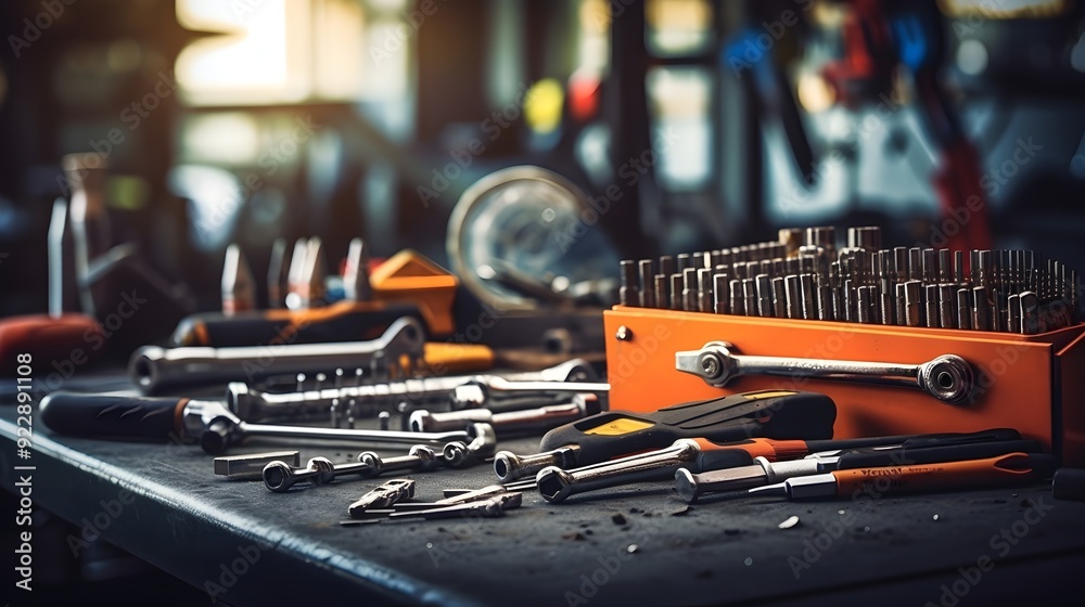 A tool kit is neatly arranged on a workbench containing tools UHD Wallpaper A tool kit is neatly arranged on a workbench containing tools UHD Wallpaper